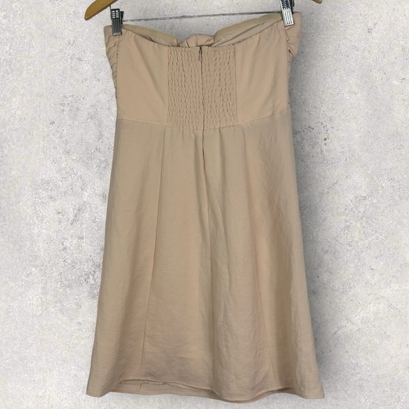 Sezane Ondine Dress Nude Cream Bow Front Mini Size 38 French / US Size 6 Minimal - Picture 14 of 16